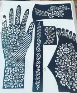 Hand and feet mehndi stickers