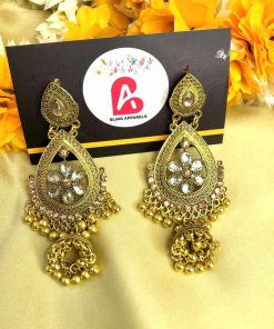 Oxidized earrings golden