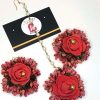 Ruby bindya and earrings