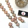 Royal stone mala with earrings pink