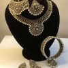 Antique polish set with bindya, jhoomer and kara