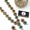 Royal stone mala with earrings green