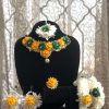 Yellow and green flower set with angla ang gajray