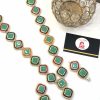 Royal stone mala with earrings mint