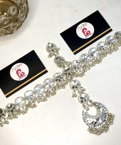 Silver kundan mathapatti