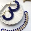 Royal blue necklace set
