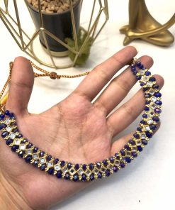 Minimal necklace blue