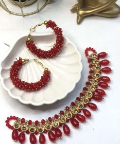 Red necklace set