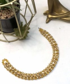 Minimal necklace champagne