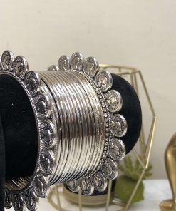 Coin oxidised bangles