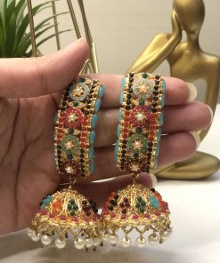 Nauratan jhumkay blue