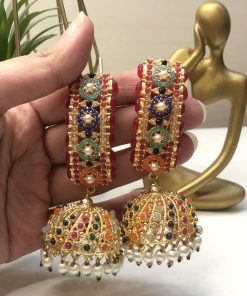 Nauratan jhumkay ruby