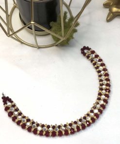 Minimal necklace mehroon