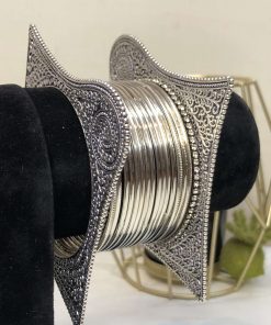 Oxidised bangles with karay