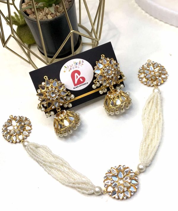 Kundan earrings and necklace