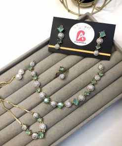 Zircone minimal set golden and mint