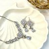 Zircone necklace and earrings