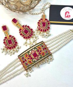 Nauratan choker set ruby