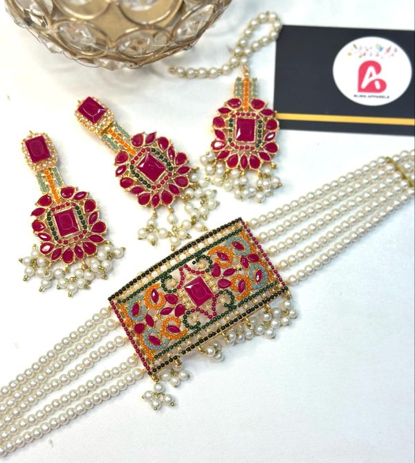 Nauratan choker set ruby