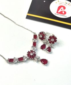 Zircone necklace and earrings