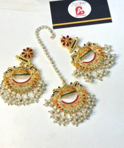 Nauratan earrings and bindya