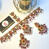 Nauratan mathapatti with earrings ruby