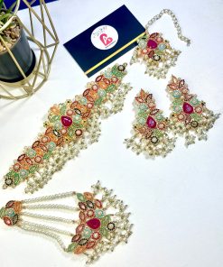 Nauratan set ruby with jhoomer