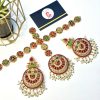 Nauratan mathapatti with earrings ruby