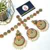 Nauratan mathapatti with earrings mint