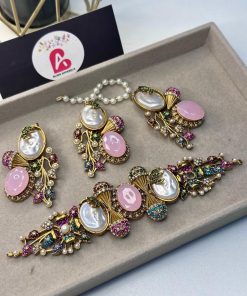 Turkish choker set pink