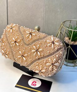 Embellished golden clutch