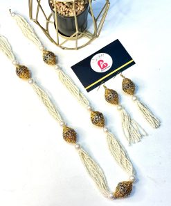 beaded mala with earrings
