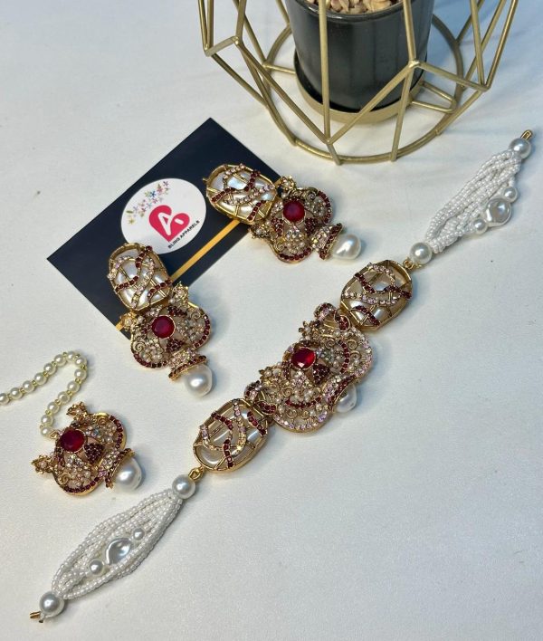 Turkish choker set mehroon