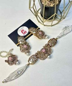 Turkish choker set pink