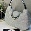 Silver trendy clutch