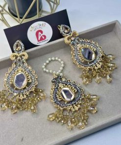 earrings and bindya champagne