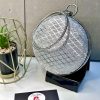 Embellished round clutch