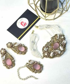 Turkish choker set pink