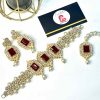 Embellished set mehroon