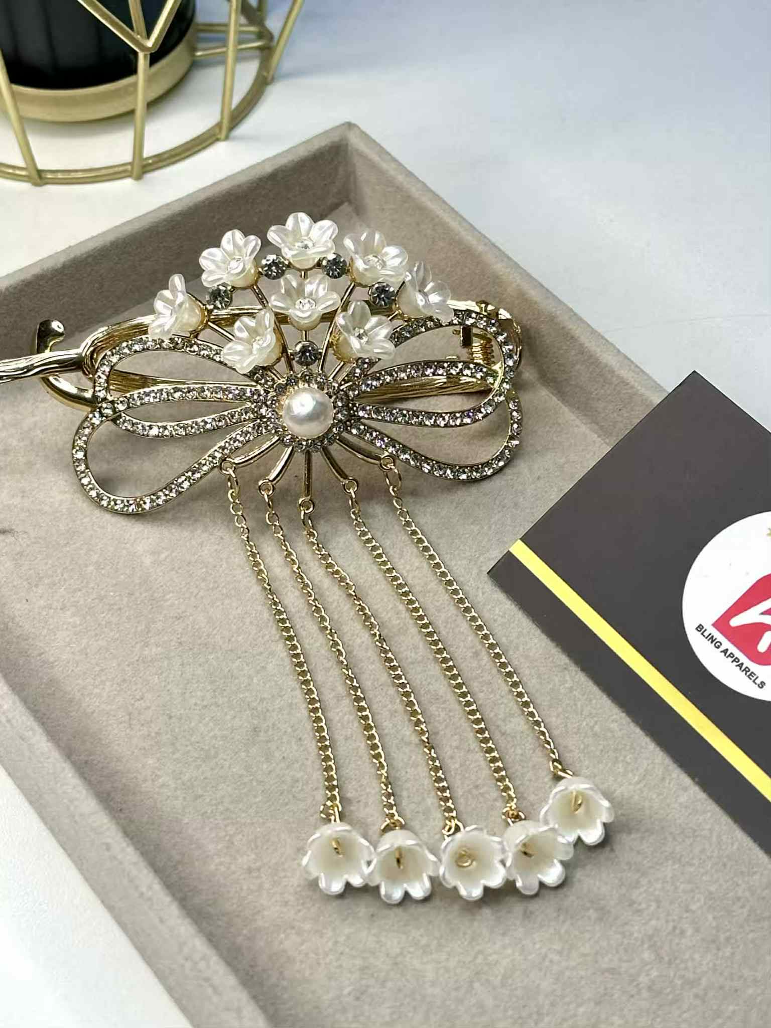 Embellished hair clip