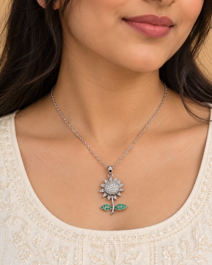Stainless Steel Pendant worn view