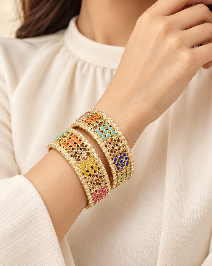 Multi Embellished Bracelet worn view