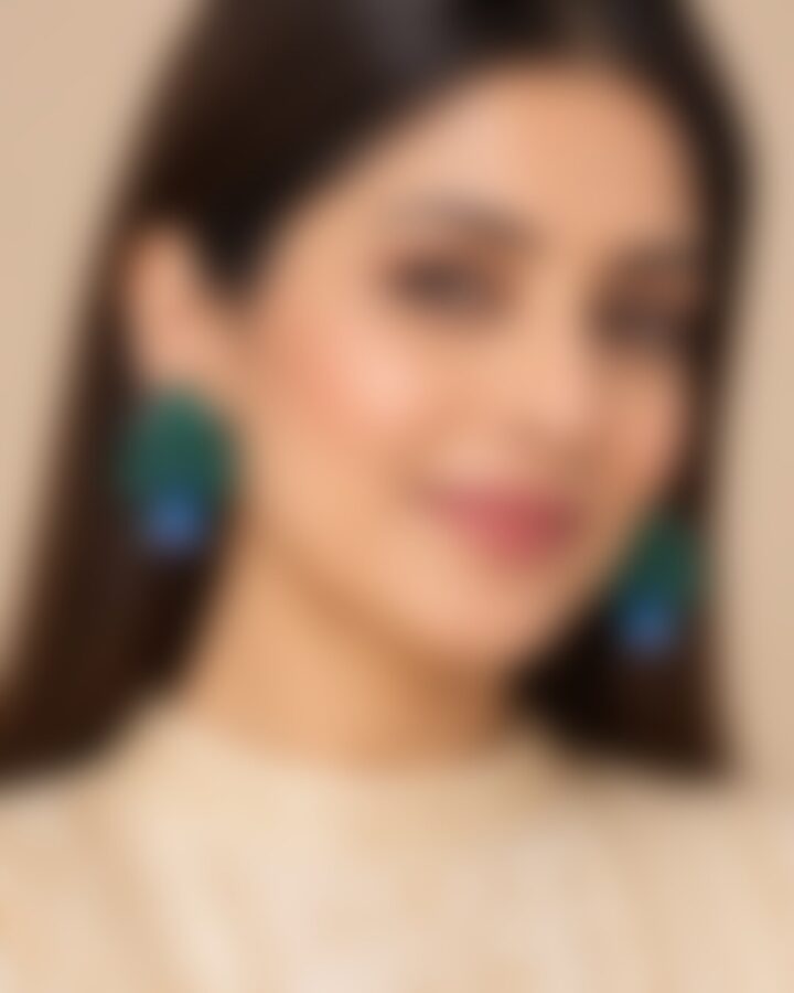 Earrings worn view