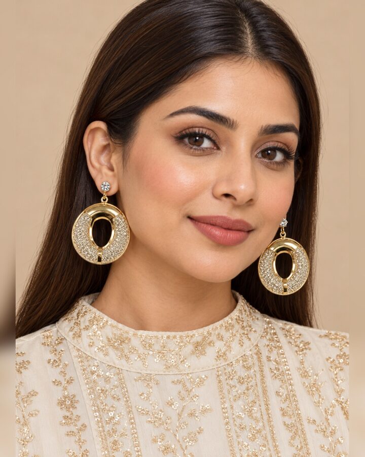 Golden Jewellery Set worn view