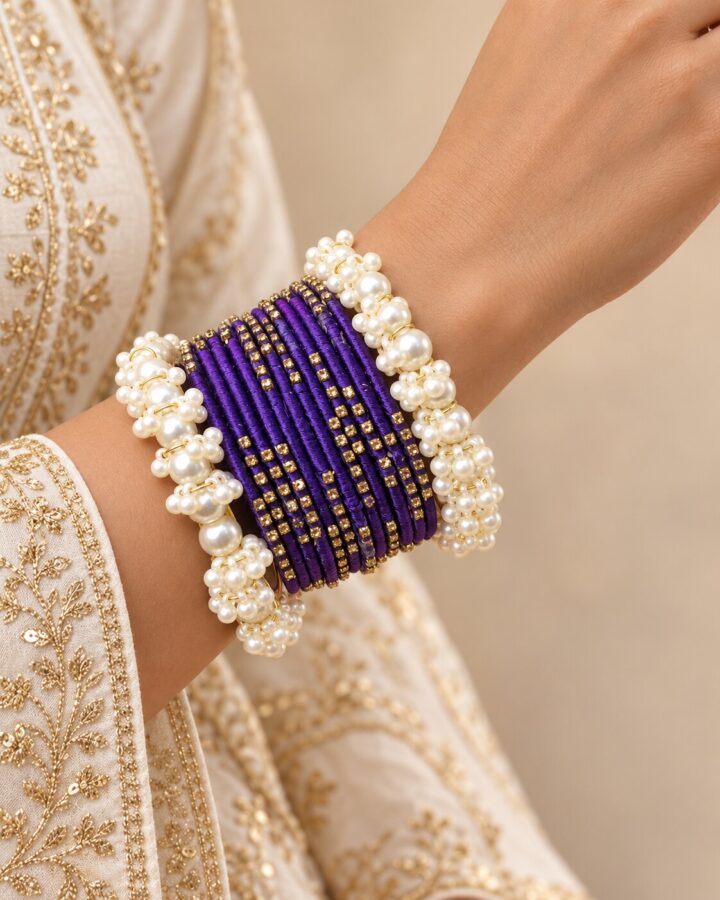 Blue Jewellery Set worn view