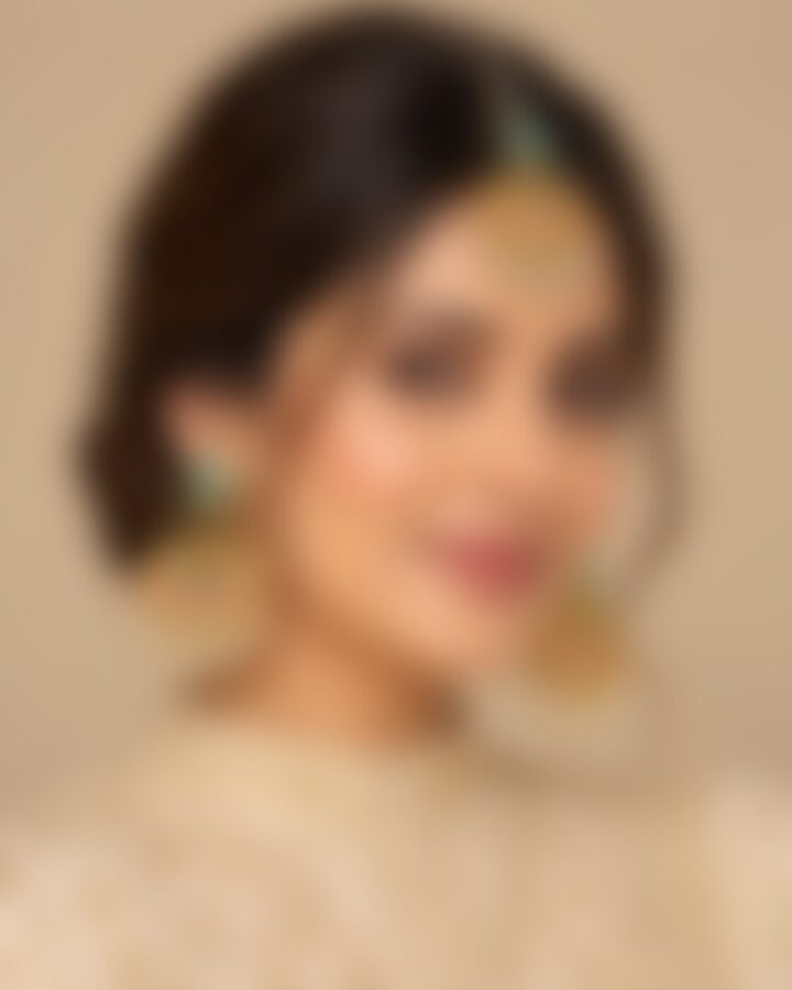 Nauratan Jhumka Bindiya Set worn view
