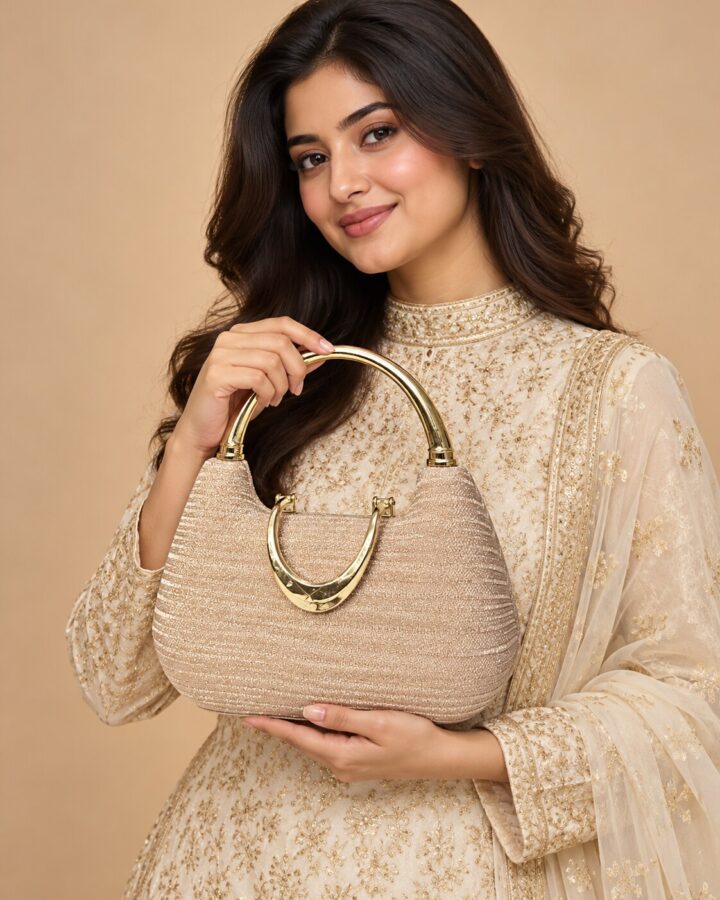 Golden Clutch worn view