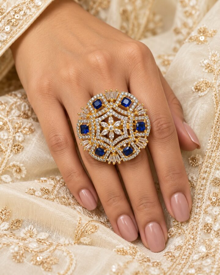 Blue Ring worn view