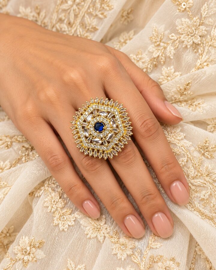 Blue Ring worn view