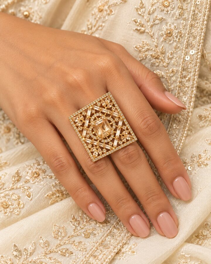 Champagne Ring worn view